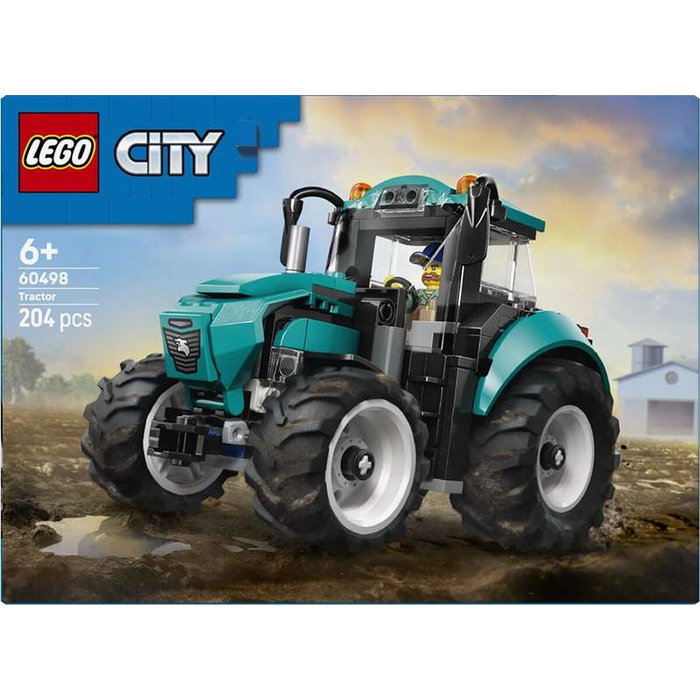 LEGO City Tractor 60498 - Set de construcción de 204 piezas