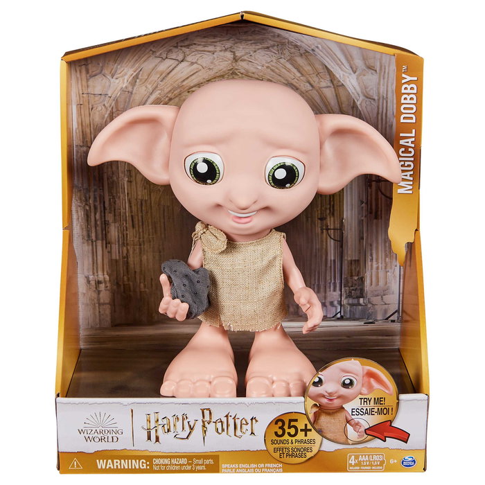 SPIN MASTER Wizarding World Harry Potter Dobby Interaktiver Dobby Hauself Figura Interactiva Sonora Multicolor 35 Melodias y Voz