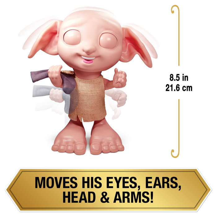 SPIN MASTER Wizarding World Harry Potter Dobby Interaktiver Dobby Hauself Figura Interactiva Sonora Multicolor 35 Melodias y Voz