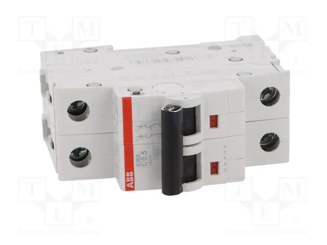 ABB S200-C0.5 Interruptor magnetotérmico de 2 polos, 0,5A