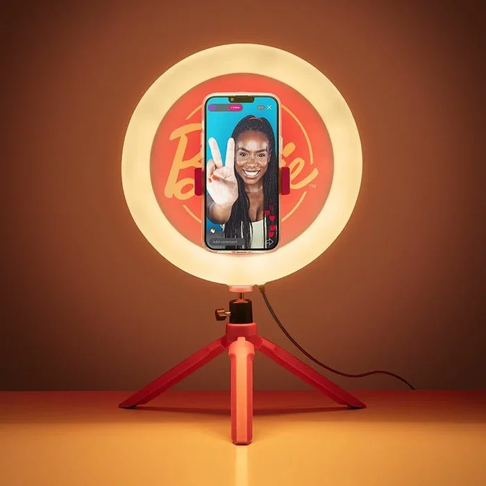 Paladone Aro de Luz LED Barbie con Trípode y Soporte para Smartphone, 25,9 cm