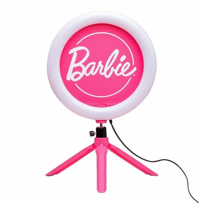 Paladone Aro de Luz LED Barbie con Trípode y Soporte para Smartphone, 25,9 cm