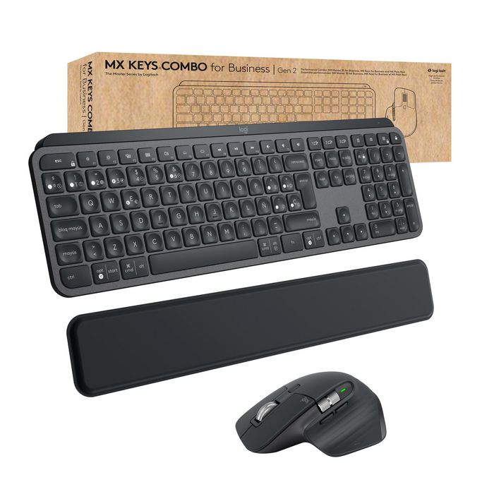 Logitech MX Keys Combo for Business Gen 2 - Teclado y Ratón MX Master 3S Grafito ITA