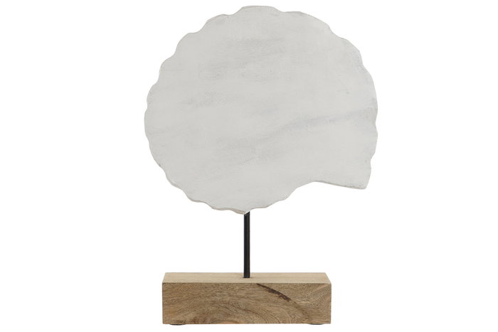 DKD Home Decor 7.5 x 38.5 x 29 cm Decoracion Mediterraneo Blanco Natural Mango Hierro Caracola