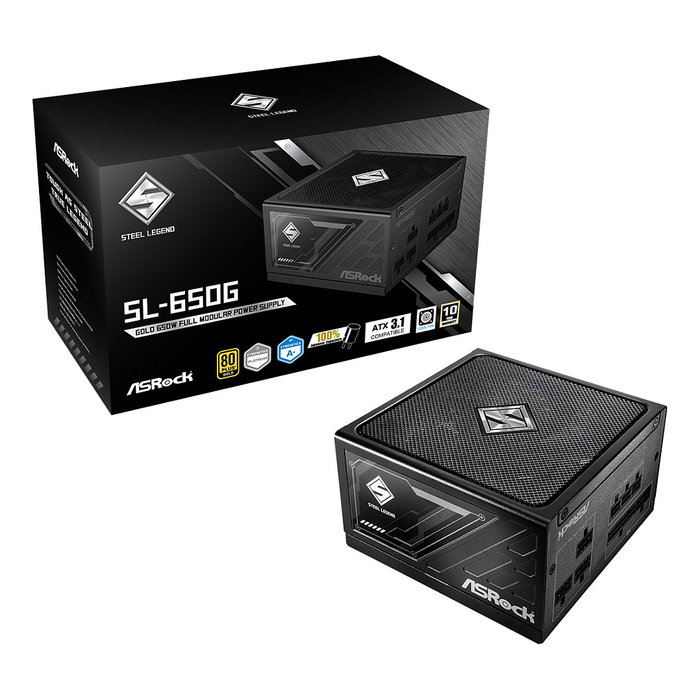 ASRock SL-650G Steel Legend 650W 80 PLUS Gold ATX Modular Negro ASRock SL-650G Steel Legend 650W 80 PLUS Gold ATX Modular Negro