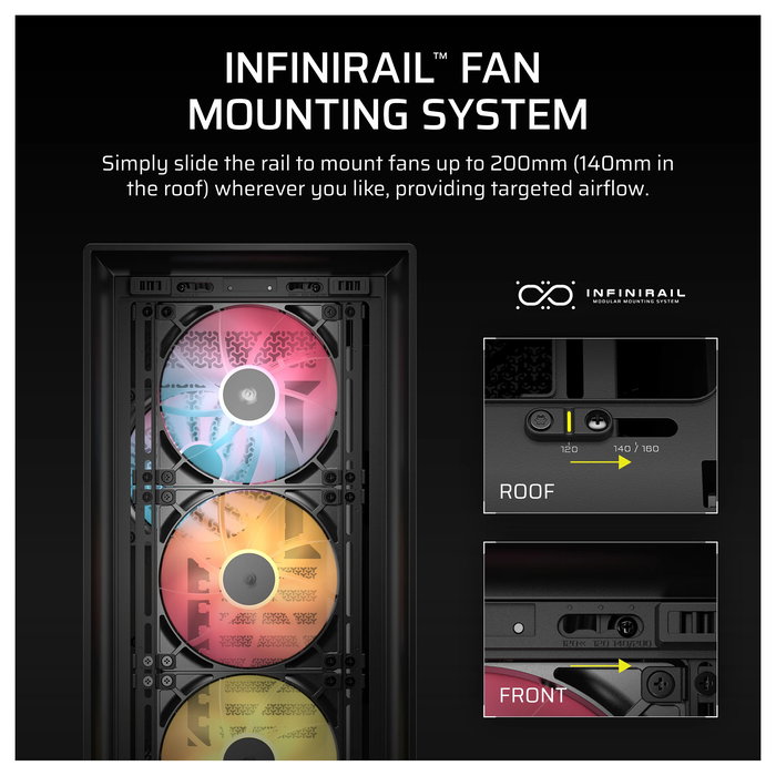 Corsair 5000D RS ARGB Schwarz Midi Tower ATX Gaming Gehäuse Negro para Juego