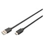 Digitus Cable de conexión USB 2.0 USB-A a USB-C, 3 metros, Negro, para transferencia de datos hasta 480 Mbit/s