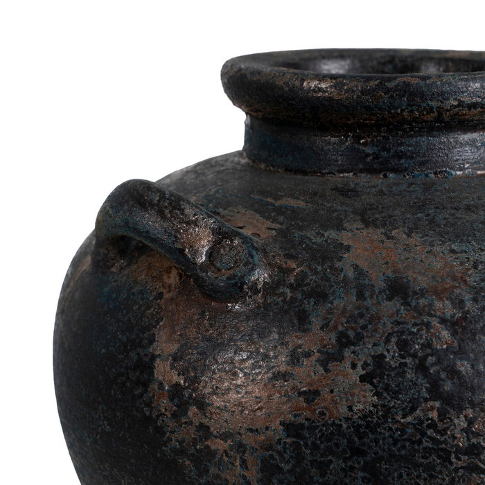 Jarrón Marrón Terracota Decoración 26 X 28 X 22 cm