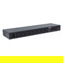 Intellinet PDU Rack 19" 1U 8 Puertos IEC C13 con Entrada C20, Monitoreo de Corriente Temperatura Humedad, Metal Negro, IEC320 C20, 90-240V 20A, CE UL FCC