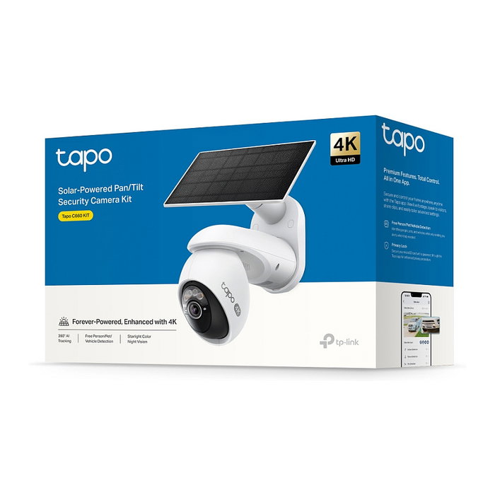 TP-Link Tapo C660 KIT Cámara de Seguridad 4K 8MP con Panel Solar