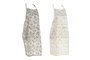 DKD Home Decor Ivy&daisy 2022 Delantal Tradicional de Algodón Verde Beige 108 x 60 cm Set de 2