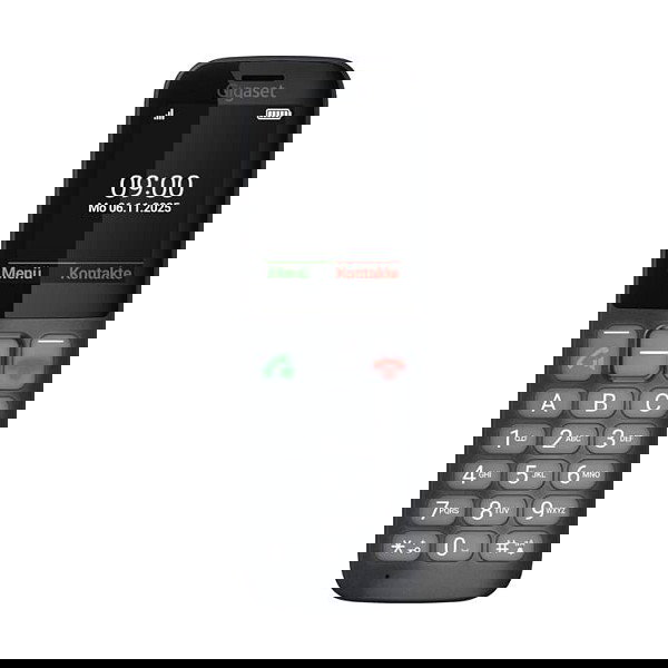 Gigaset Comfort 600 SIM - Teléfono móvil de barra con 4G, pantalla 2.4", Bluetooth 5.0, batería 1000 mAh extraíble, color negro y gris