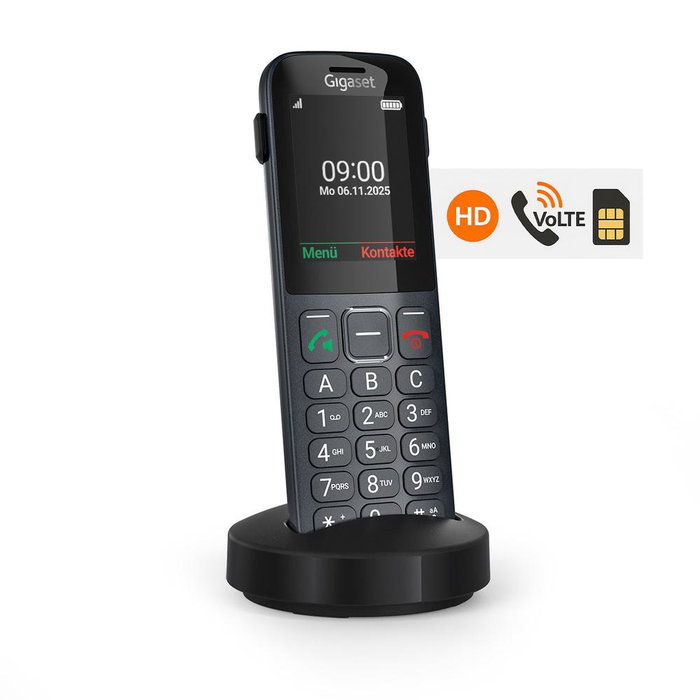 Gigaset COMFORT 600 SIM Teléfono Inalámbrico 4G LTE con VoLTE, Pantalla 2,4 IPS, Manos Libres, Bluetooth, Batería 1000 mAh Gigaset COMFORT 600 SIM Teléfono Inalámbrico 4G LTE con VoLTE, Pantalla 2,4 IPS, Manos Libres, Bluetooth, Batería 1000 mAh