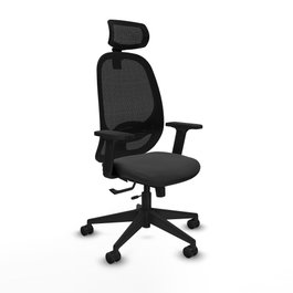 PIQUERAS Y CRESPO Silla de oficina Cilanco Gris oscuro y Negro