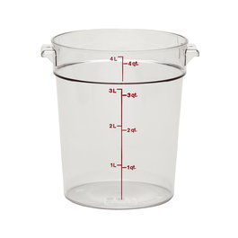 CAMBRO - RFSCW4-135 - Recipiente redondo 3,8 l - 20,8 x 20,8 cm - Transparente (Tapa no incluida)