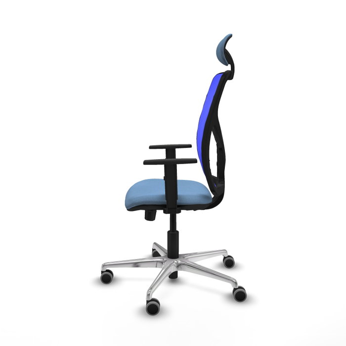 PIQUERAS Y CRESPO Silla de oficina Motilla Azul con mecanismo Sincro/Traslack