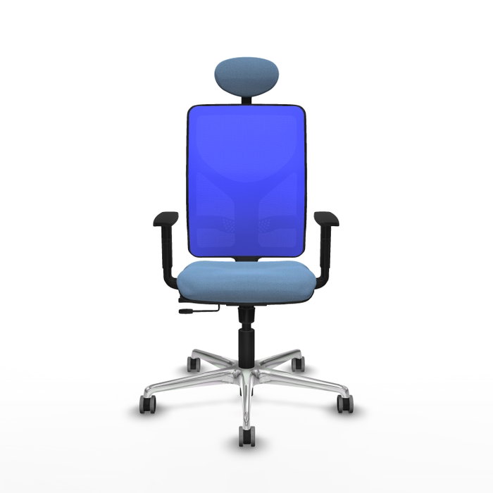 PIQUERAS Y CRESPO Silla de oficina Motilla Azul con mecanismo Sincro/Traslack
