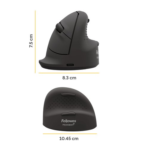 Fellowes Breyta Plus+ Ratón Ergonómico Vertical Talla M para Zurdos Fellowes Breyta Plus+ Ratón Ergonómico Vertical Talla M para Zurdos