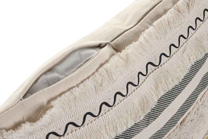 DKD Home Decor Cushions ch1c25 Cojín Ambiente Urban Crudo Negro 45 x 45 cm (2 Unidades)