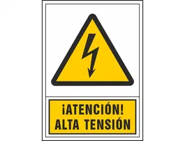 Syssa Señal Advertencia ATENCION! Alta Tension PVC 245x345 mm