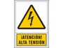 Syssa Señal Advertencia ATENCION! Alta Tension PVC 245x345 mm