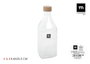 La Mediterranea Botella de Vidrio Cuadrada con Tapa de Metal Wood 1L (Pack de 24)移
