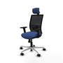 PIQUERAS Y CRESPO Silla de oficina Yunquera con Mecanismo Sincro, Azul marino y Negro