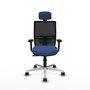 PIQUERAS Y CRESPO Silla de oficina Yunquera con Mecanismo Sincro, Azul marino y Negro