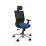 PIQUERAS Y CRESPO Silla de oficina Yunquera con Mecanismo Sincro, Azul marino y Negro