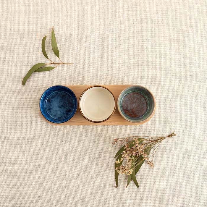 Tabla Aperitivo Bambú Cerámica Moana Bidasoa 29x10x4,5 cm Tabla Aperitivo Bambú Cerámica Moana Bidasoa 29x10x4,5 cm