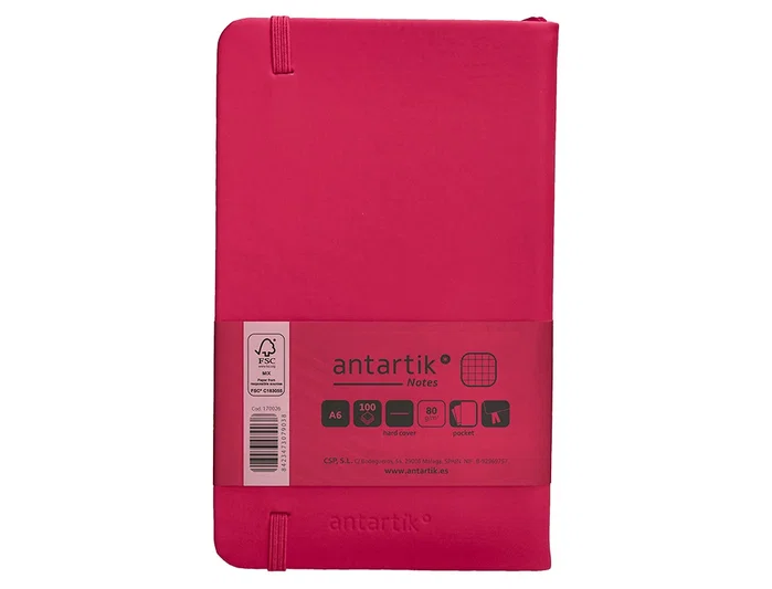 Antartik Cuaderno Antartik Notes Tapa Dura A6 Hojas Cuadricula Burdeos