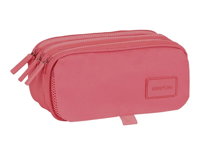 Safta Portatodo Triple Big Safta Basic Rosa 21,5x10x8cm