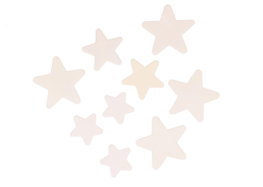 Innspiro Estrellas de madera natural medidas surtidas 70u.