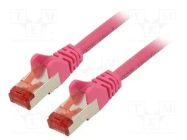 GOOBAY Patch cord S/FTP Cat 6 de 3m con RJ45 rosa