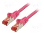 GOOBAY Patch cord S/FTP Cat 6 de 3m con RJ45 rosa