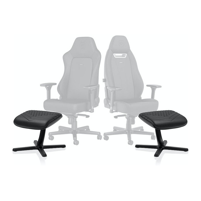 Noblechairs Fußstütze 2 Reposapiés en cuero auténtico Negro