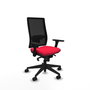 PIQUERAS Y CRESPO Silla de oficina Horna Rojo/Negro con mecanismo Sincro