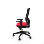 PIQUERAS Y CRESPO Silla de oficina Horna Rojo/Negro con mecanismo Sincro