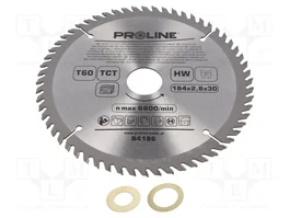 PROLINE Sierra circular de 184 mm con 60 dientes para madera