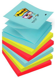 Notas Adhesivas Post-It 90H Z Notes 76X76 (R330) Super Sticky Colores Miami Pack De 6