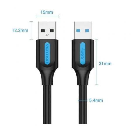 Vention CONBI Cable USB 3.0 Macho a Macho 5Gbps 3m Negro Vention CONBI Cable USB 3.0 Macho a Macho 5Gbps 3m Negro