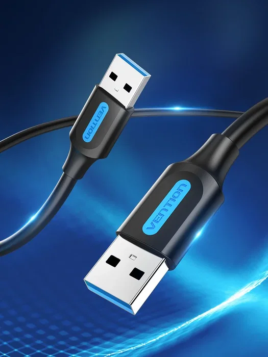 Vention Cable USB 3.2 Gen 1 (3.1 Gen 1) USB-A Macho a USB-A Macho, 3m, Negro, 5 Gbit/s