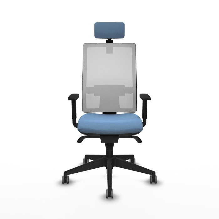 PIQUERAS Y CRESPO Silla de oficina Horna con mecanismo Sincro, Azul cielo y Blanco PIQUERAS Y CRESPO Silla de oficina Horna con mecanismo Sincro, Azul cielo y Blanco