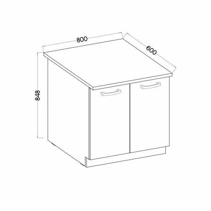 Aucune LASSEN Mueble bajo de cocina para fregadero 80 cm - Roble claro Sonoma Aucune LASSEN Mueble bajo de cocina para fregadero 80 cm - Roble claro Sonoma