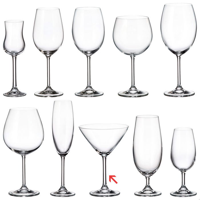 Crystalite Bohemia Copa Cóctel Gastro-Colibri 280 Ml Cristal Titanium Crystal Glass Altura 180 Mm (6 Unidades)