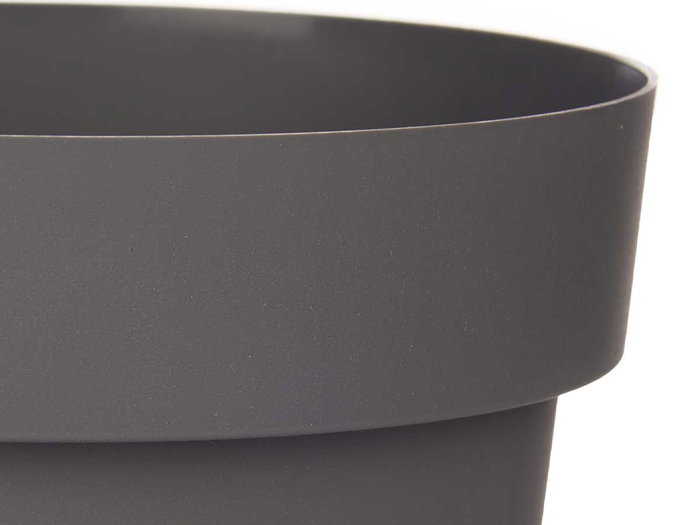 Ibergarden Maceta Plástico Gris 16 cm Diámetro x 15 cm Alto (Set de 12)