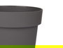 Ibergarden Maceta Plástico Gris 16 cm Diámetro x 15 cm Alto (Set de 12)