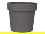 Ibergarden Maceta Plástico Gris 16 cm Diámetro x 15 cm Alto (Set de 12)