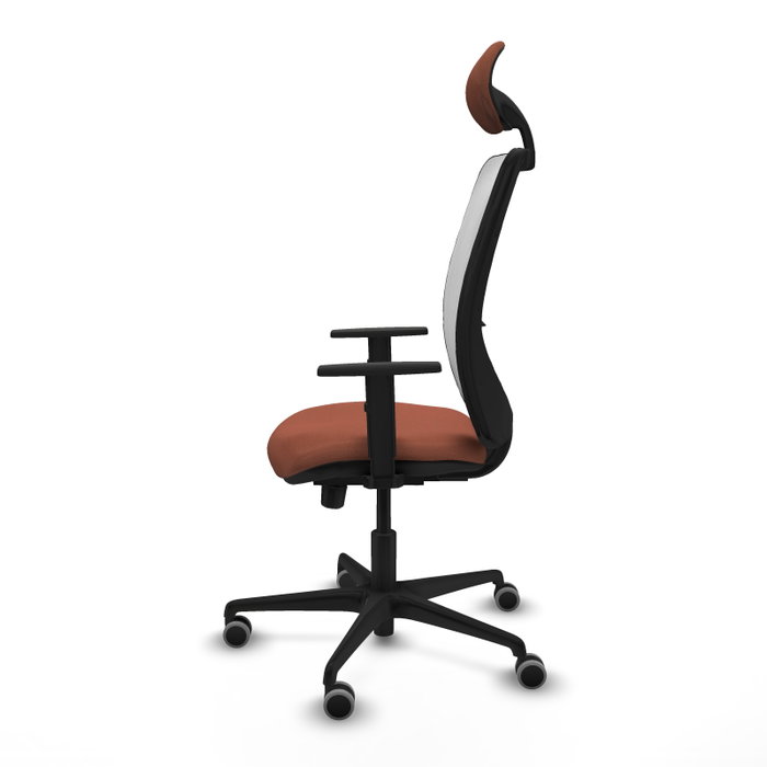 PIQUERAS Y CRESPO Silla de oficina Zulema con mecanismo Sincro/Traslack Marrón y Blanco PIQUERAS Y CRESPO Silla de oficina Zulema con mecanismo Sincro/Traslack Marrón y Blanco