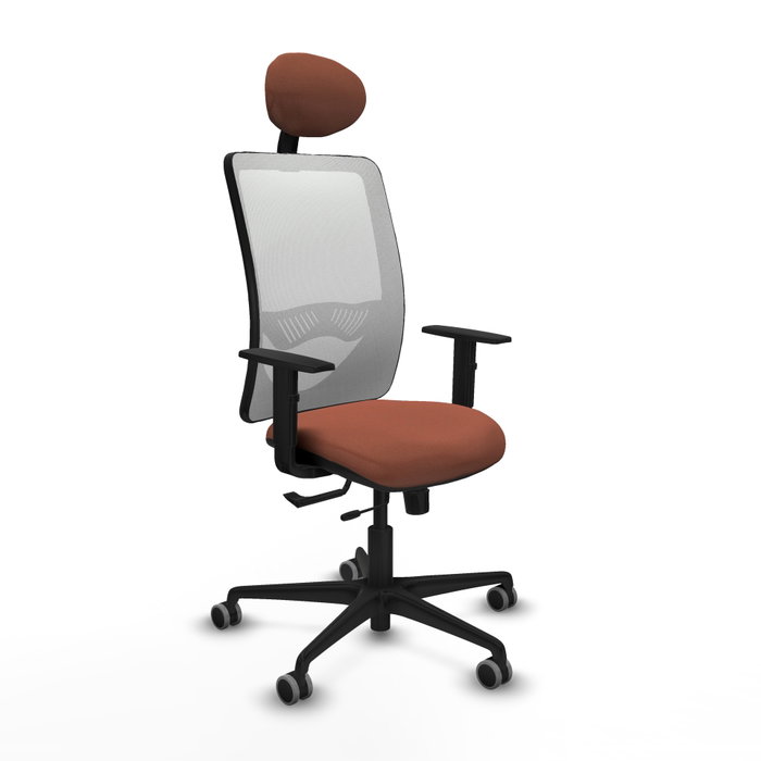PIQUERAS Y CRESPO Silla de oficina Zulema con mecanismo Sincro/Traslack Marrón y Blanco PIQUERAS Y CRESPO Silla de oficina Zulema con mecanismo Sincro/Traslack Marrón y Blanco